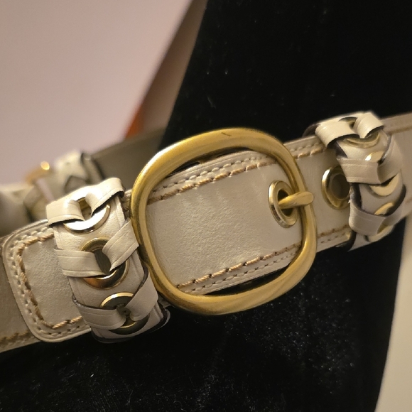 Coach Blue and Cream Canvas Shoulder Bag - Picture 3 of 3